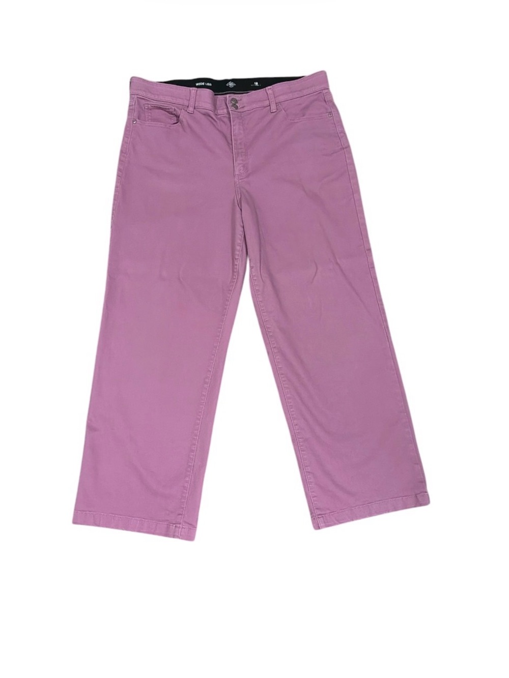 St. John's Bay Wide Leg High Rise Chino Pants Lilac Purple size 18